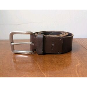 Fossil Brown Genuine Leather Belt - Men's Size 40 Dress Office
